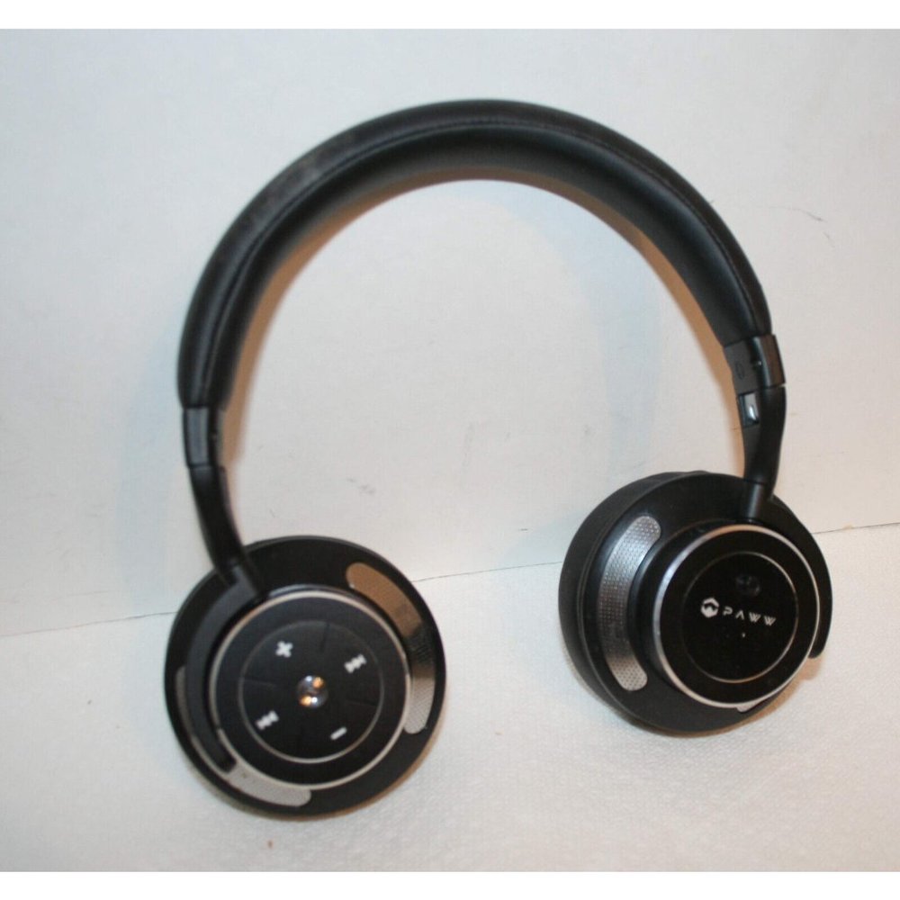 Paww Wave Sound 3 Black Bluetooth Wireless Active Noise Cancellation Headphones - Picture 2 of 4